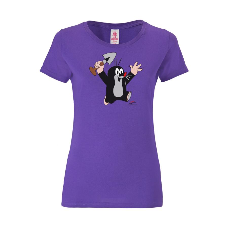 LOGOSHIRT Shirt Der kleine Maulwurf bruin / grijs / lila / zwart Paars