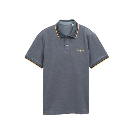 Tom Tailor TOM TAILOR Shirt blauw gemêleerd / lichtoranje / zwart