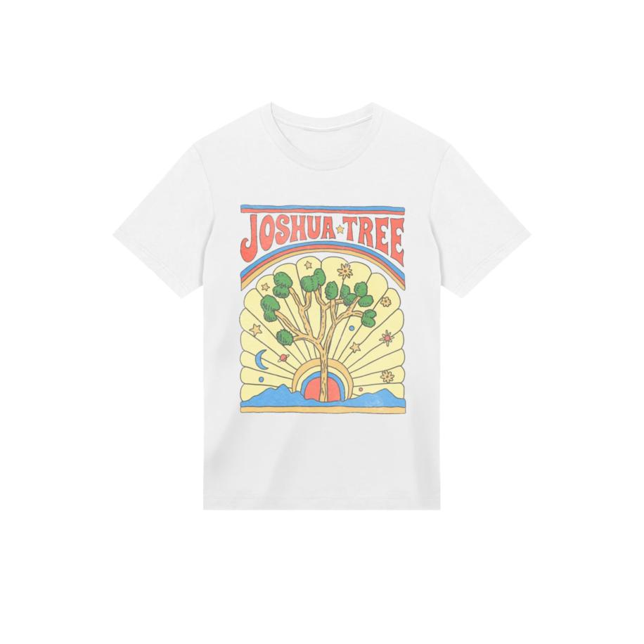 F4NT4STIC F4NT4STIC Shirt US National Parks Joshua Tree geel / groen / rood / wit -