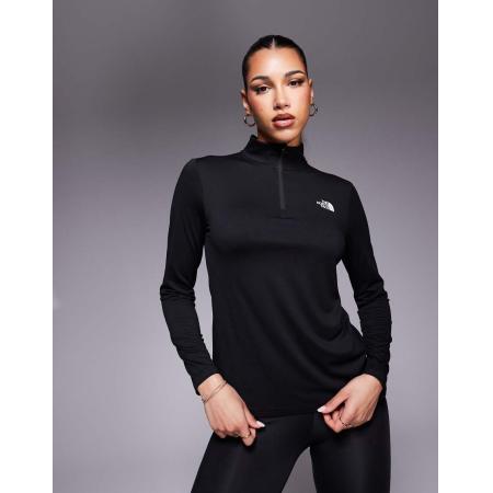 The North Face Training Flex Top met 1/4 rits en logo in zwart