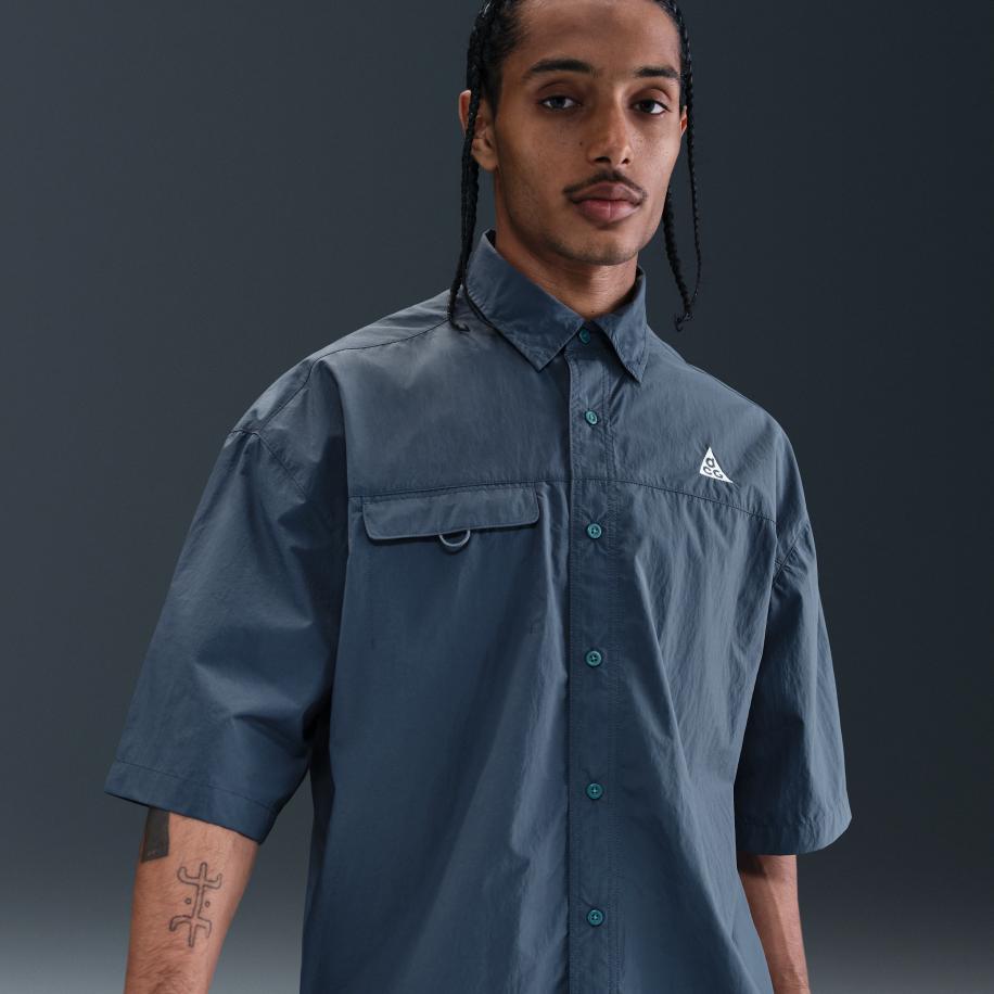 Nike ACG 'Orb Weaver' UV Repel shirt met korte mouwen - Blauw Blauw