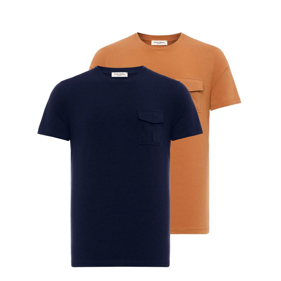 Anou Anou Anou Anou Shirt navy / oranje -