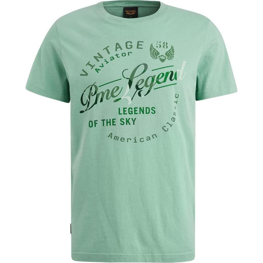 PME Legend T-Shirt Logo Artwork Turquoise Blauw