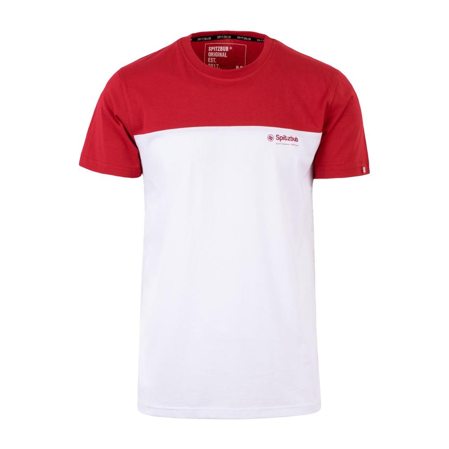 SPITZBUB Shirt Half Sports rood / wit Multicolor