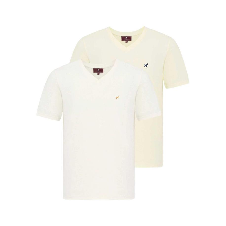 Williot Williot Shirt pasteelgeel / wit -