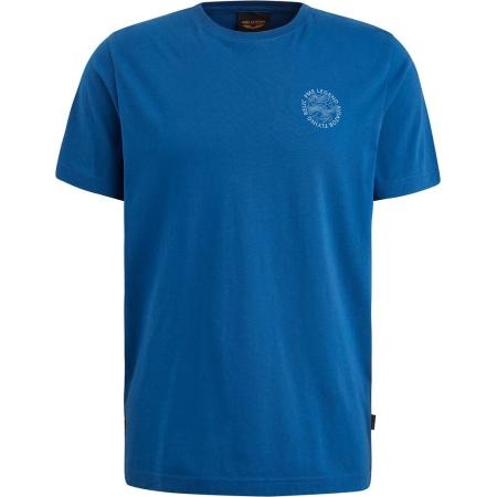 PME Legend Single Jersey T-Shirt Print Blauw