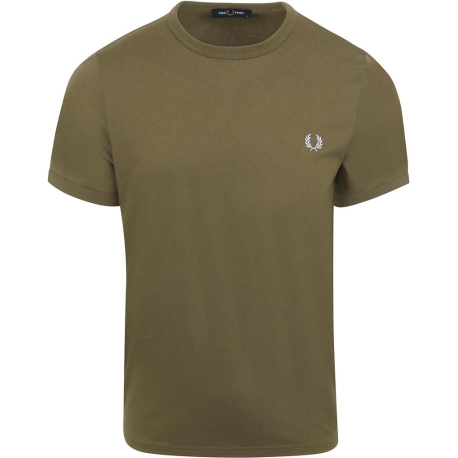 Fred Perry Ringer T-Shirt Groen R79 Groen