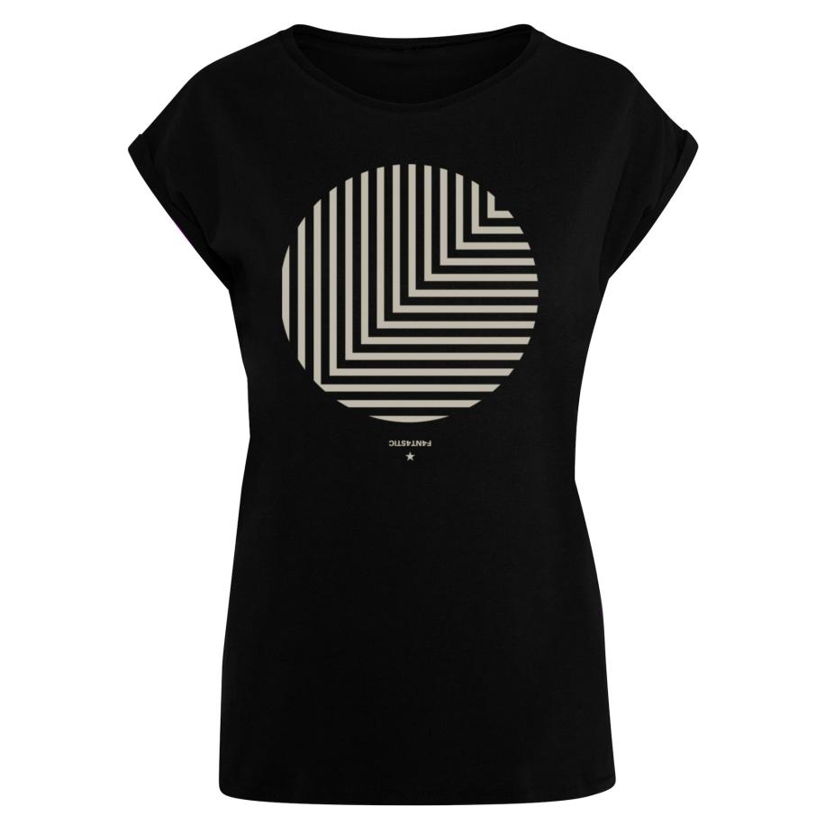 F4NT4STIC F4NT4STIC Shirt Geometrics groen / zwart -