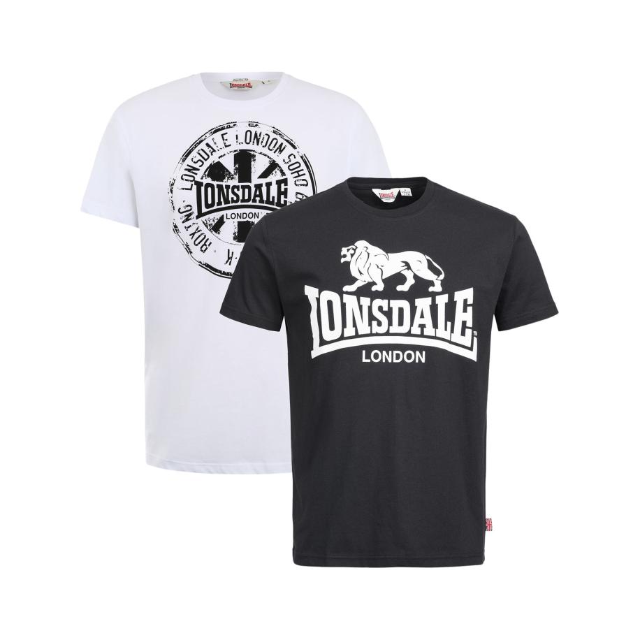 LONSDALE Shirt Dildawn zwart / wit Multicolor