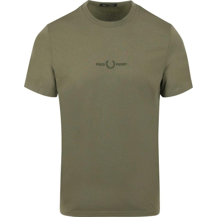 Fred Perry T-Shirt M4580 Olijfgroen Groen
