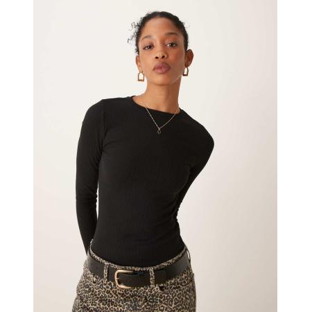New Look Body met lange mouwen en ronde hals in zwart