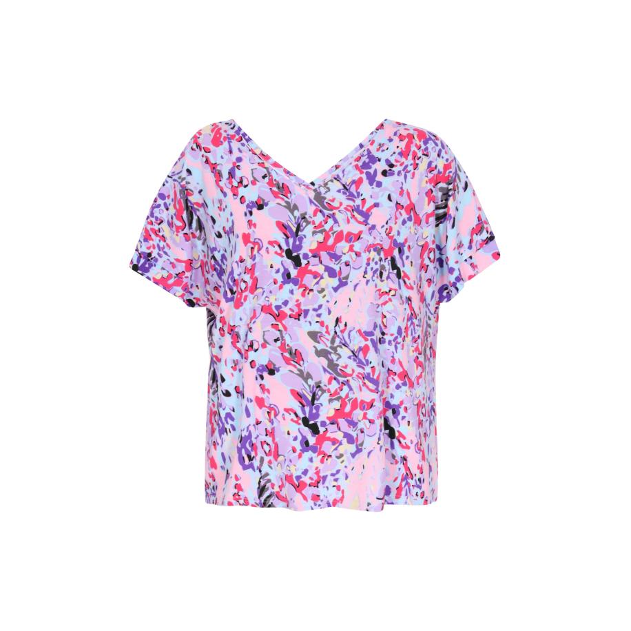 FELIPA FELIPA Blouse Fashion Look donkerblauw / donkerlila / rosa / rood -