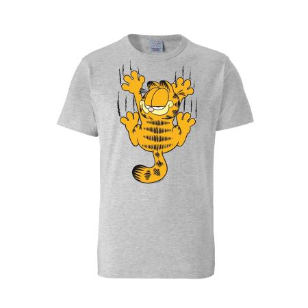 Logoshirt LOGOSHIRT Shirt Garfield – Scratches grijs / oranje / zwart / wit