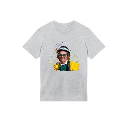 F4NT4STIC F4NT4STIC Shirt TV Times Elton John At The Piano 1977 geel / grijs gemêleerd / zwart