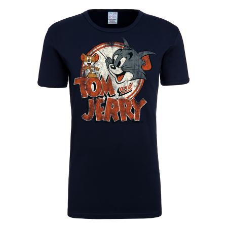 LOGOSHIRT Shirt Tom & Jerry donkerblauw / basaltgrijs / roestrood / offwhite