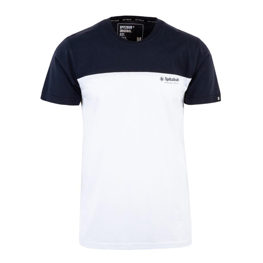 SPITZBUB Shirt donkerblauw / wit Wit