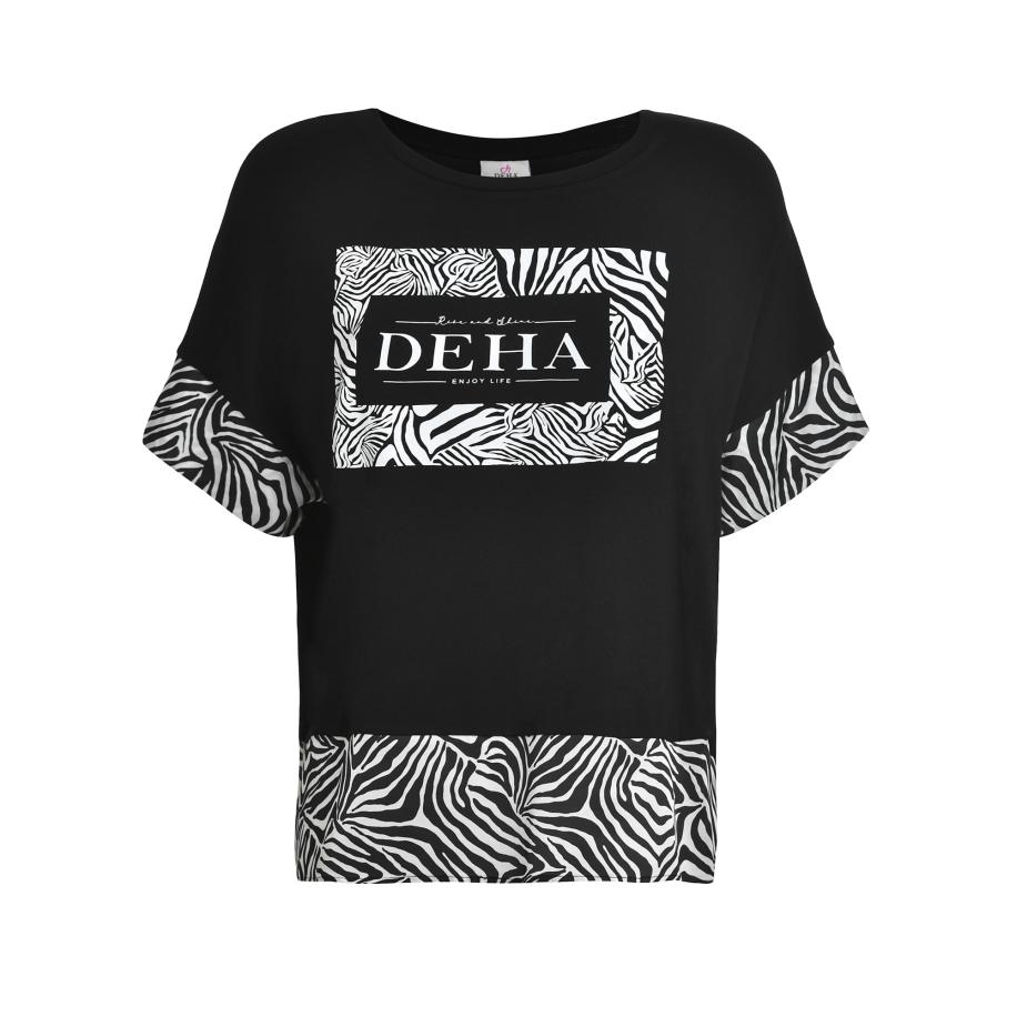 Deha DEHA Shirt zwart / wit -