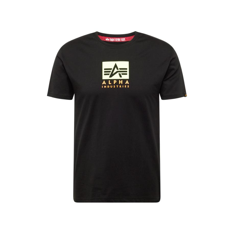 ALPHA INDUSTRIES Shirt limoen / oranje / zwart Zwart