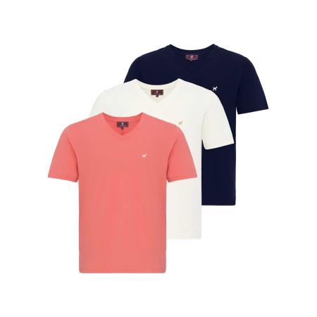 Williot Williot Shirt navy / koraal / wit