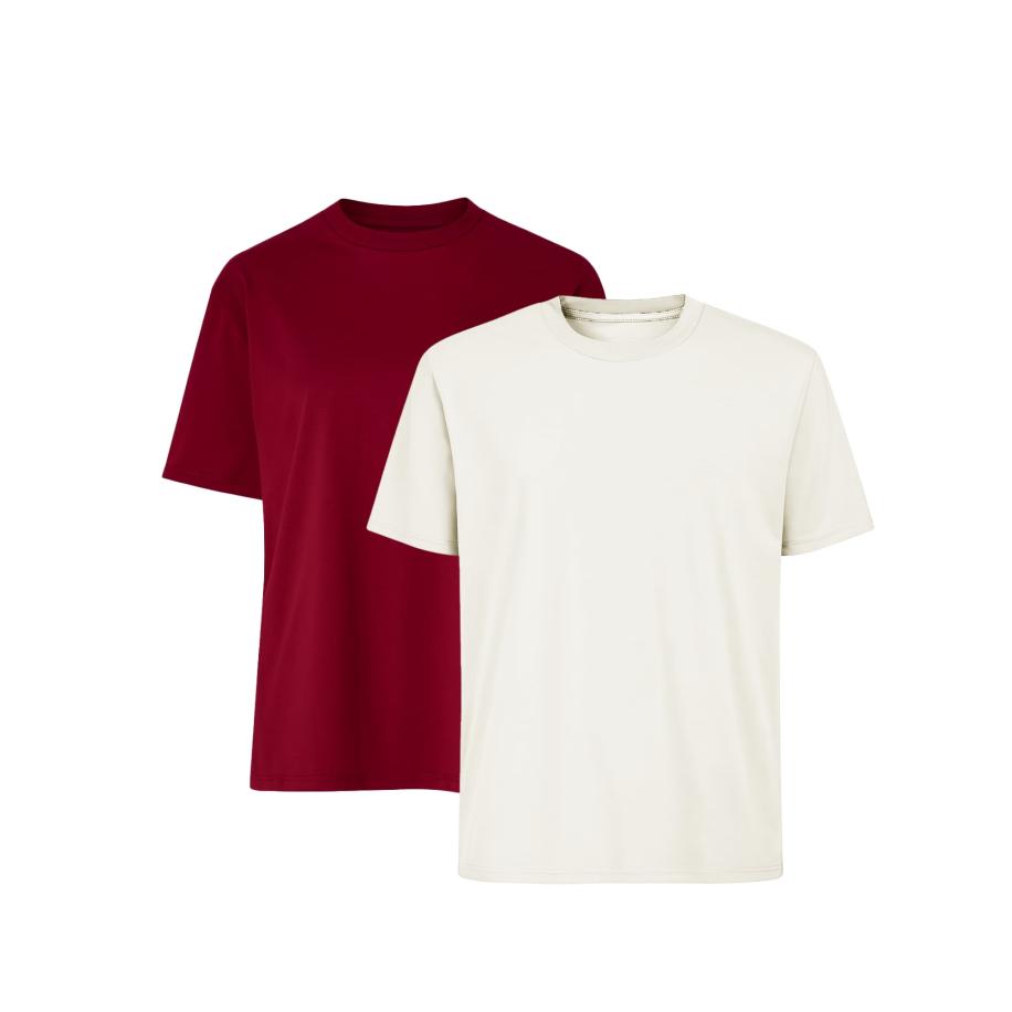 C&City C&City Shirt ecru / wijnrood -