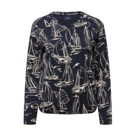 LAURASØN LAURASØN Shirt ecru / marine