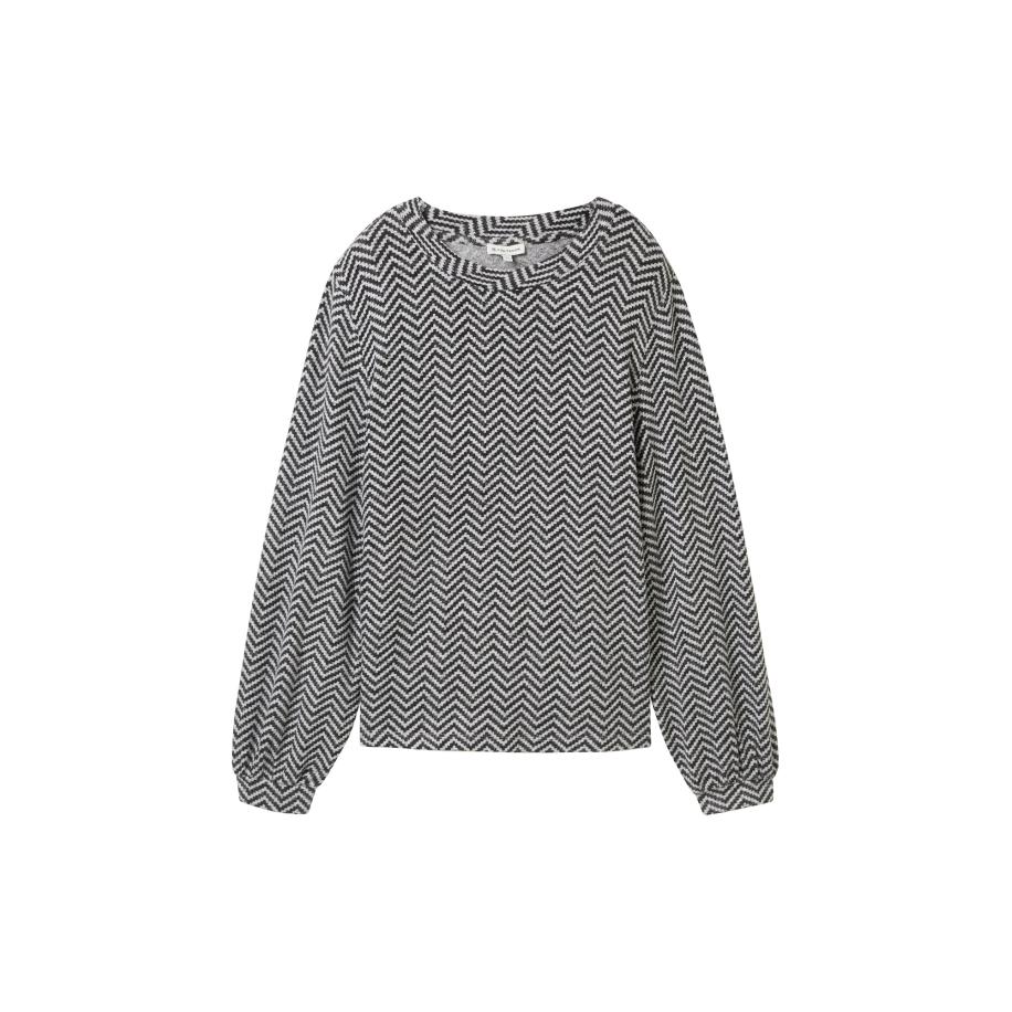 Tom Tailor TOM TAILOR Shirt zwart / wit -