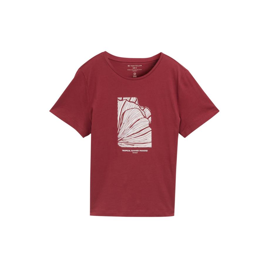 Tom Tailor TOM TAILOR Shirt mintgroen / bourgogne / wit -