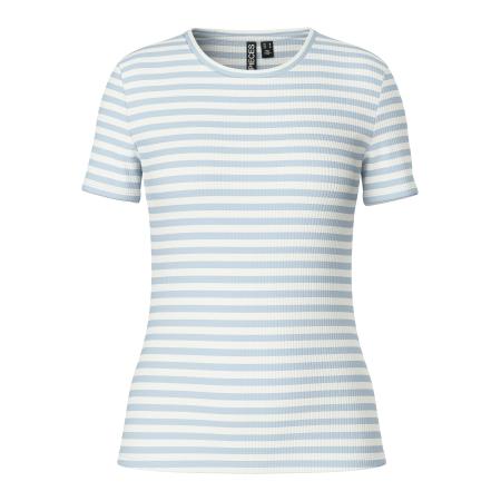 PIECES Shirt PCRuka lichtblauw / wit