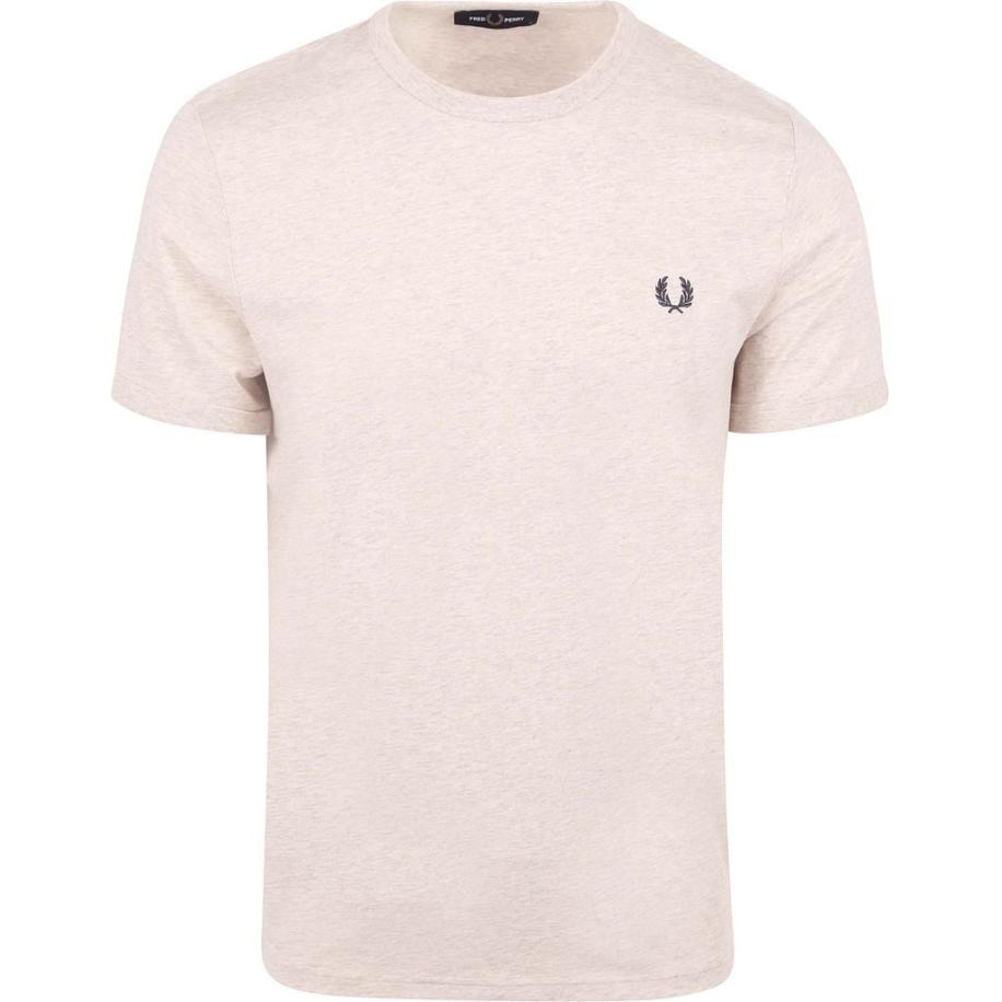 Fred Perry Ringer T-Shirt Beige X23 Bruin