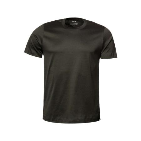 ETON T-Shirt ronde hals donkergroen, Effen