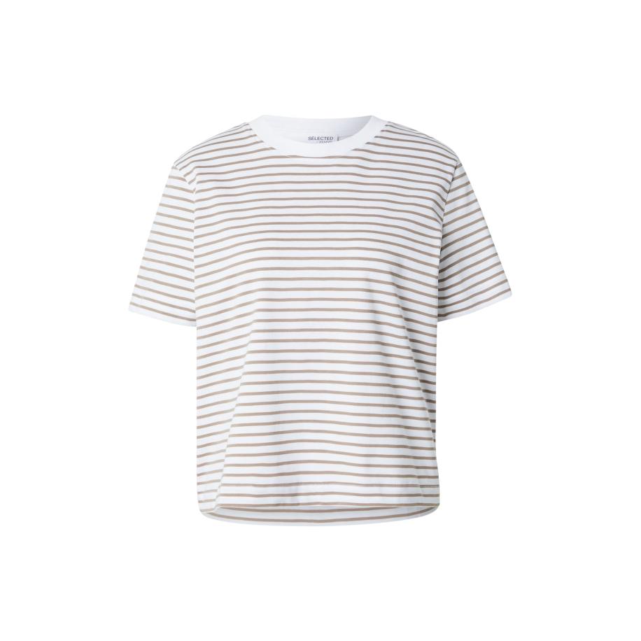 Selected SELECTED Shirt taupe / wit -