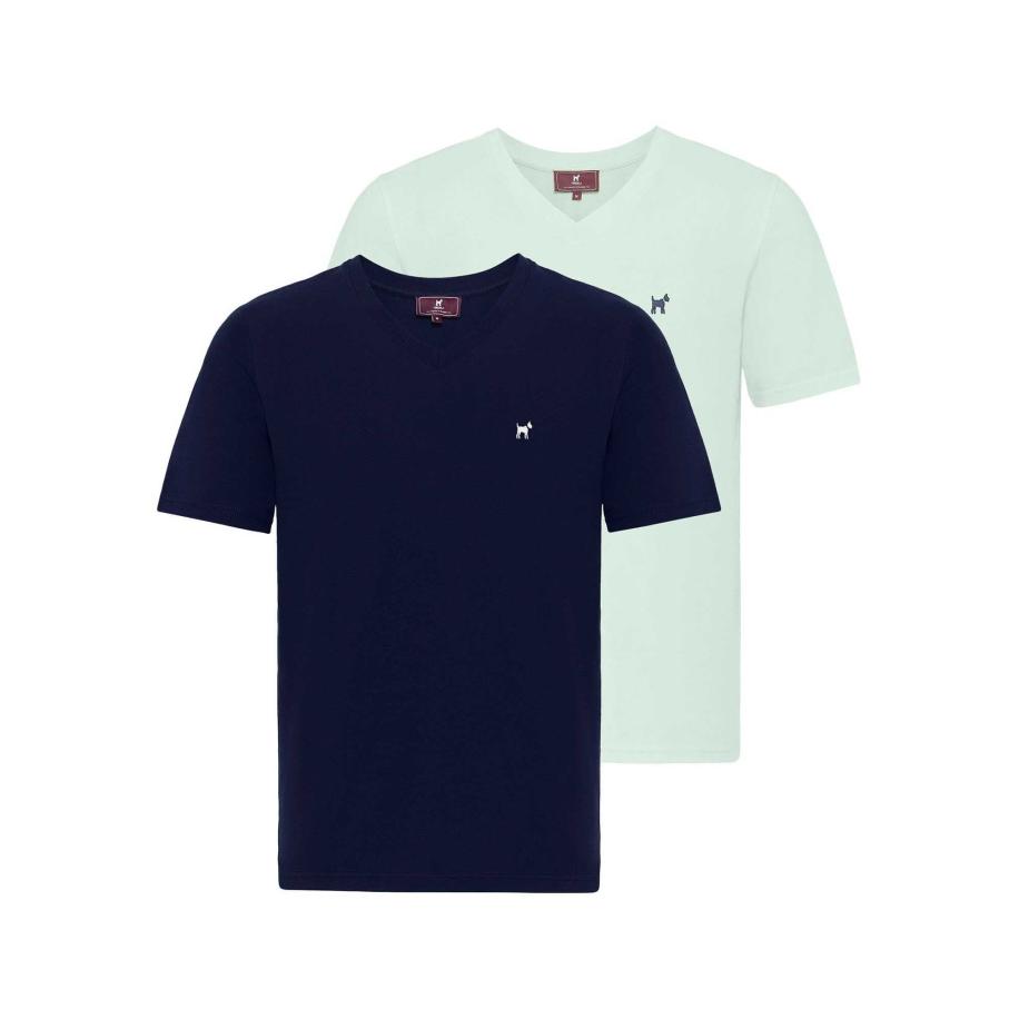 Williot Williot Shirt navy / mintgroen -