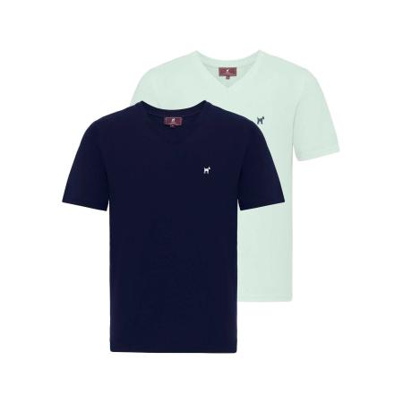 Williot Williot Shirt navy / mintgroen