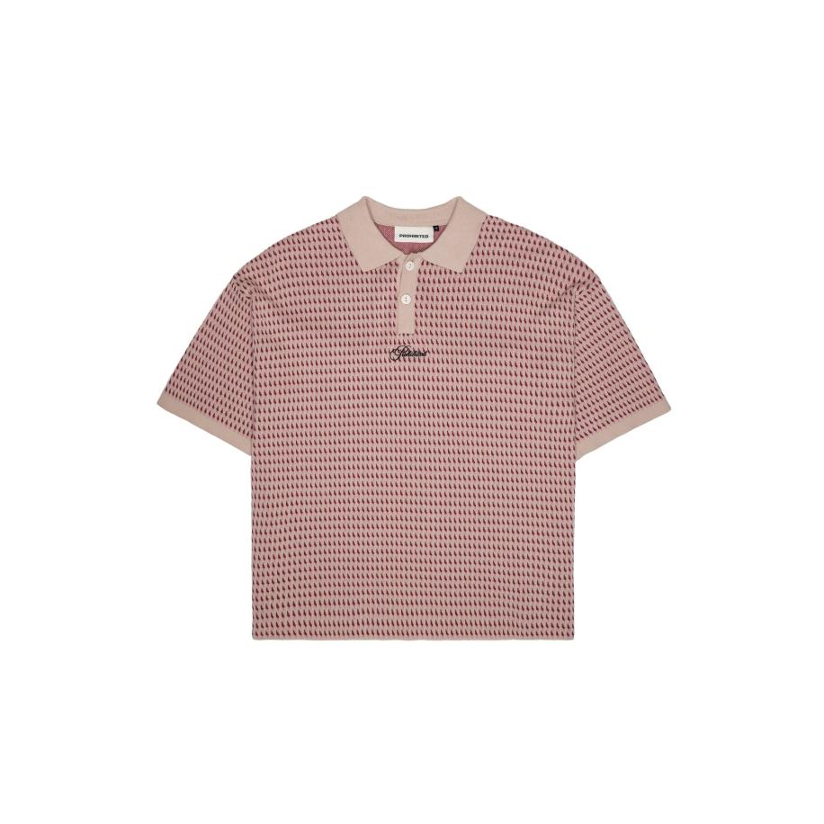 Prohibited Prohibited Shirt oudroze / lichtroze / wijnrood / zwart -