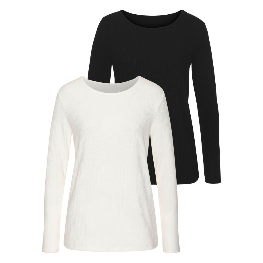 VIVANCE VIVANCE Shirt zwart / wit -