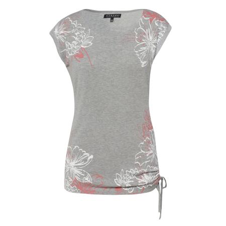 KOROSHI KOROSHI Shirt lichtgrijs / koraal / wit