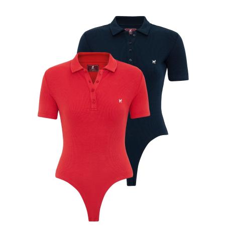 Williot Williot Shirt body ultramarine blauw / rood