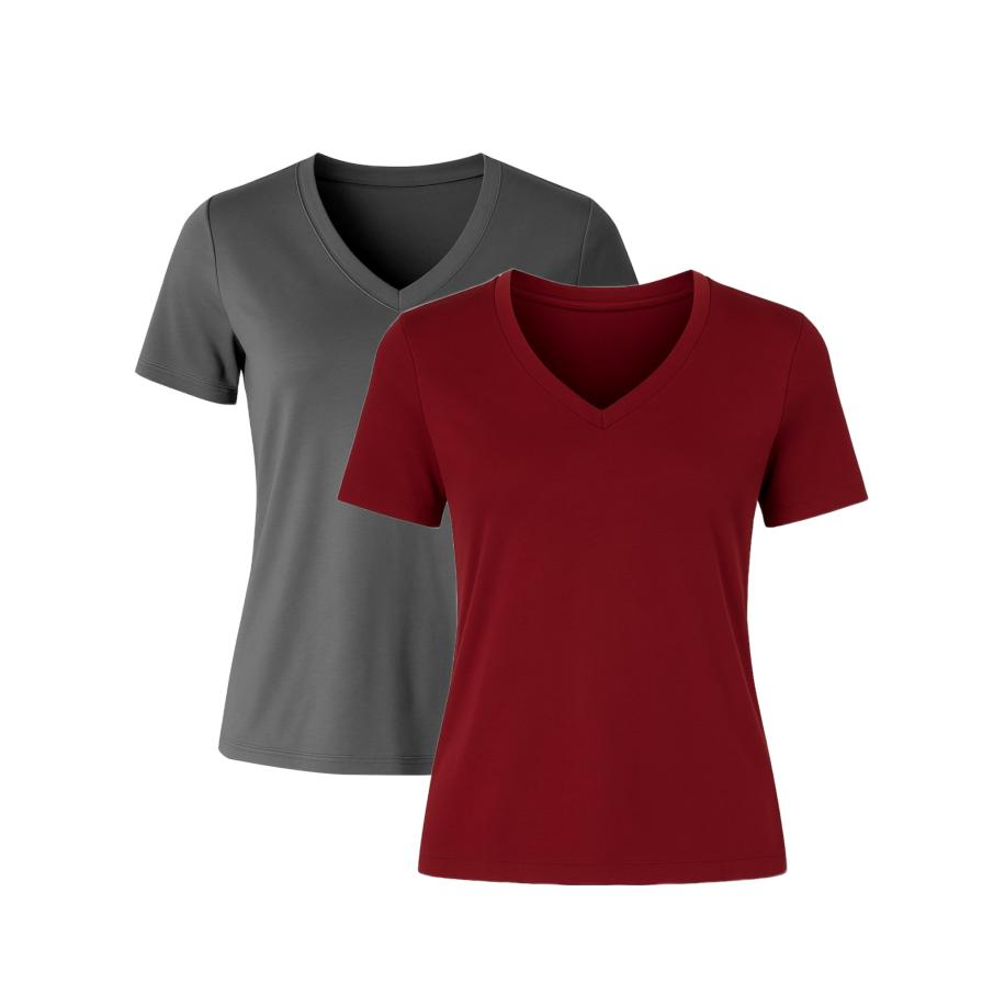 C&City C&City Shirt donkergrijs / bordeaux -