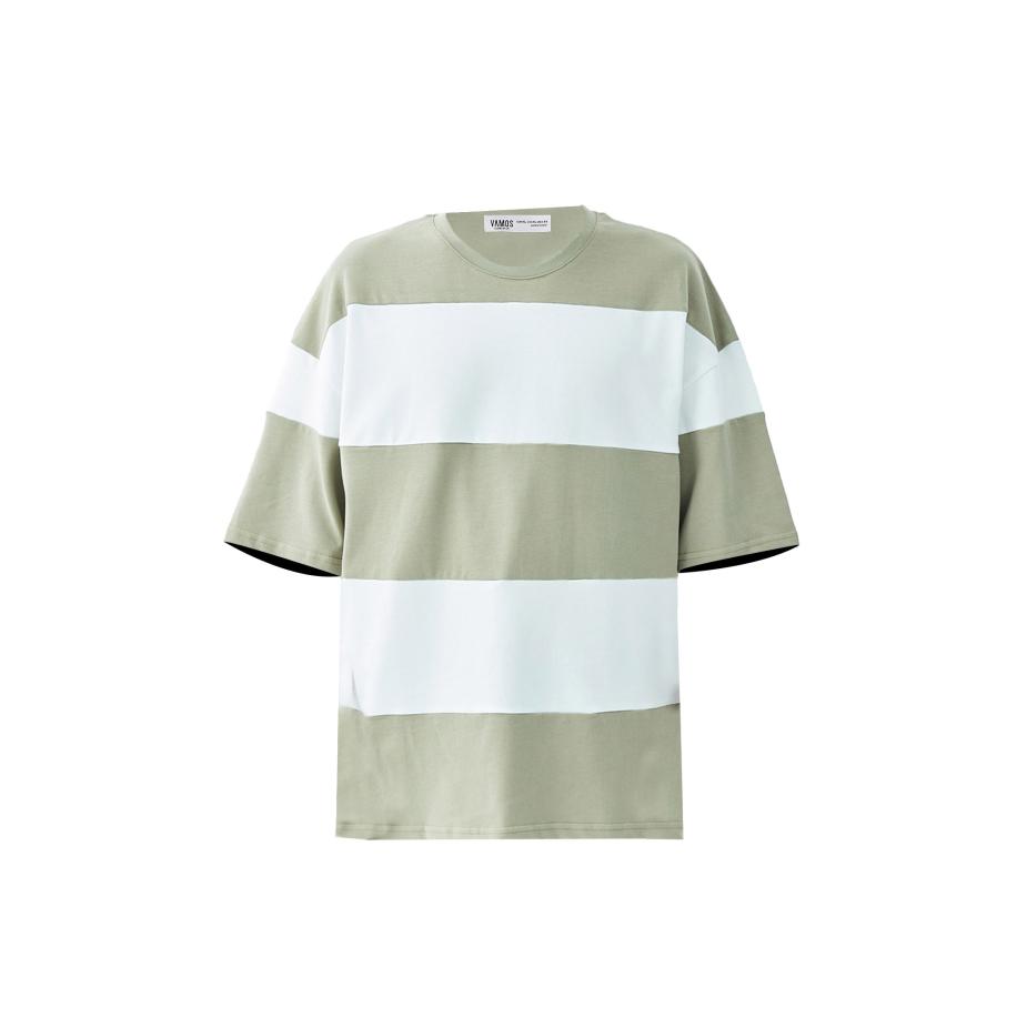 VAMOS CLO Shirt kaki / zwart / wit Groen