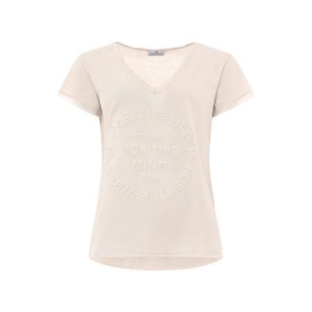zwillingsherz Zwillingsherz Shirt Positive Mind lichtbeige