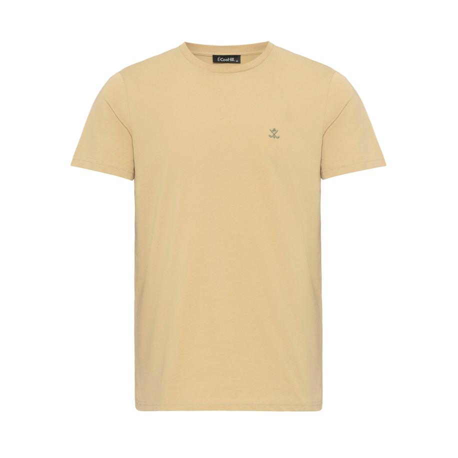 Cool Hill Cool Hill Shirt Antonio sand / olijfgroen -