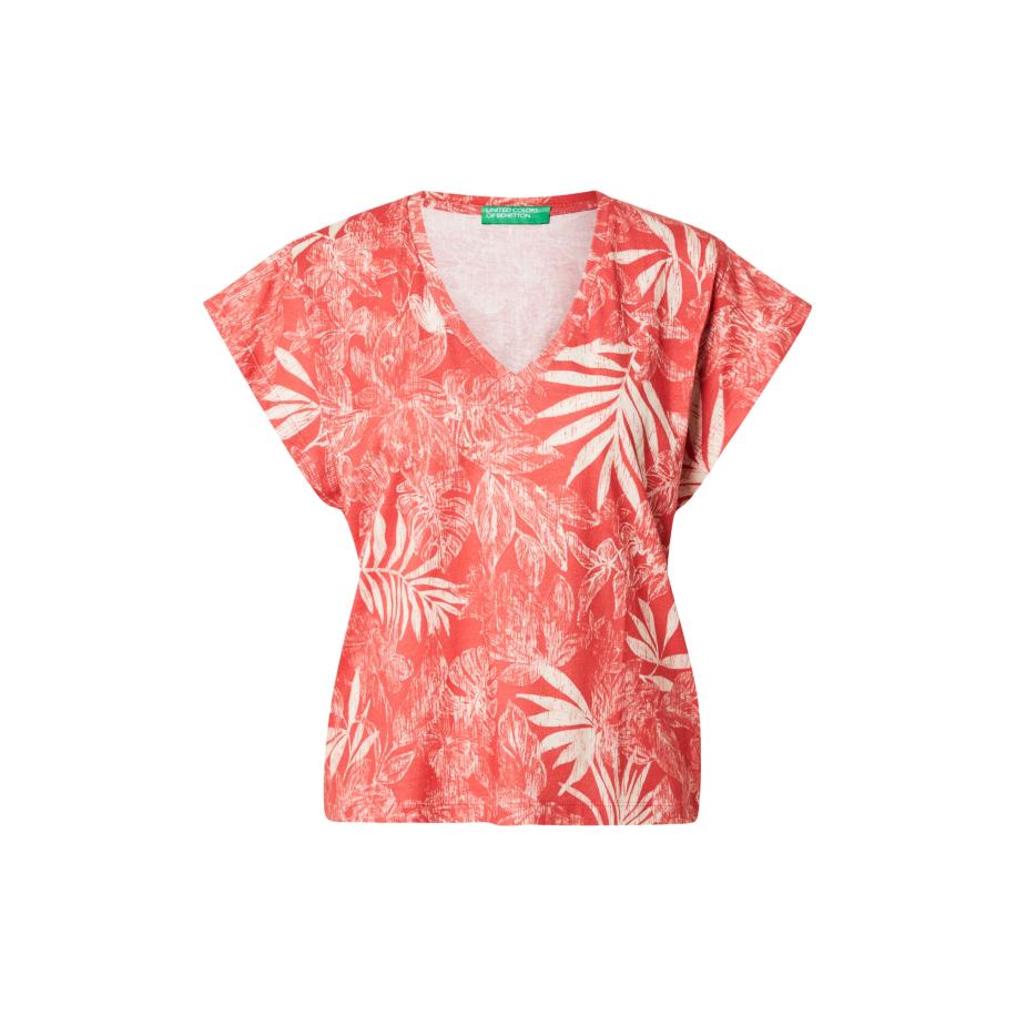 United Colors of Benetton UNITED COLORS OF BENETTON Shirt beige / oranjerood -