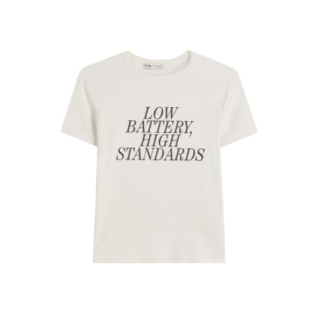 Bershka Bershka Shirt crème / zwart