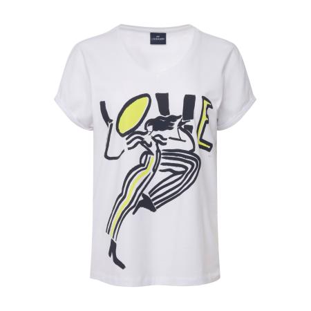 LAURASØN LAURASØN Shirt geel / zwart / wit