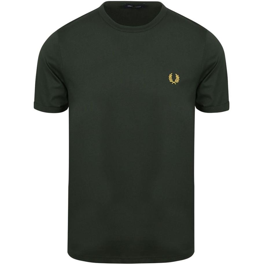 Fred Perry Ringer T-Shirt Groen X89 Groen