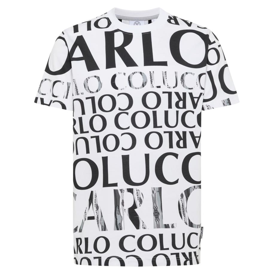 carlo colucci Carlo Colucci Shirt Dindo donkergrijs / zwart / wit -