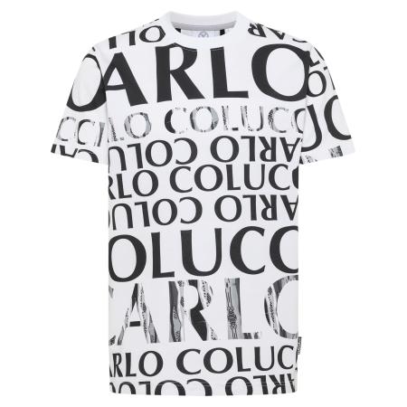 carlo colucci Carlo Colucci Shirt Dindo donkergrijs / zwart / wit