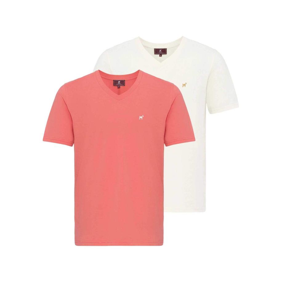 Williot Williot Shirt zalm roze / wit -