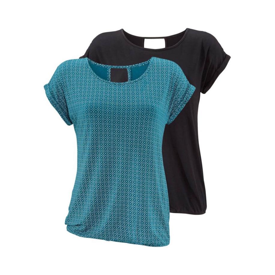 Lascana LASCANA Shirt petrol / zwart -