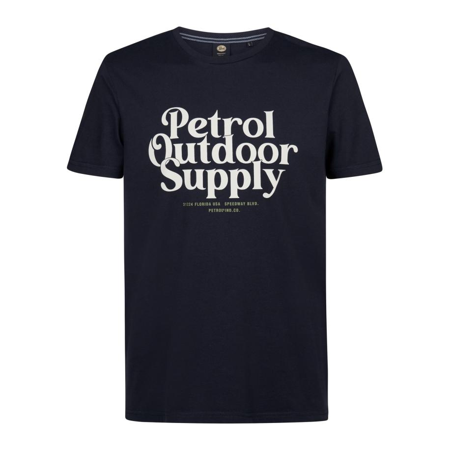 Petrol Industries Petrol Industries Shirt blauw / wit -